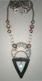 Crescent-V Necklace #92 Metal/Metallic