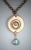 Bronze Spiral Pendant #96