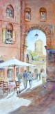 San Gimignano Arch Watercolor