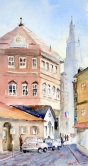 Old Town Prague Watercolor