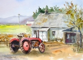 Phil's Tractor Watercolor