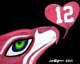 Pink Seahawks for Breast Cancer Awareness Month Acrylic