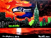 Seahawks Storm invades NYC Acrylic