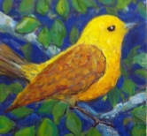 Yellow Warbler I Oil