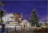 Midnight at the Depot Watercolor