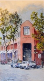 College Avenue Watercolor