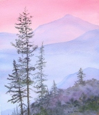 Red Sky at Morning Watercolor