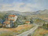 Leonardo's Tuscan Home Watercolor
