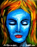 BLUE FACE GIRL2 Acrylic