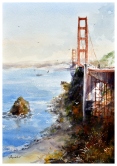 Golden Gate Bridge Watercolor