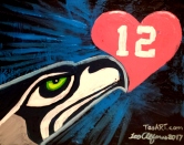 SEATTLE SEAHAWKS LOVE FOR THE 12S Acrylic