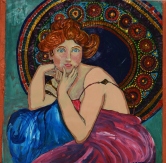 Art Nouveau Lady in Copper
