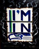 SEAHAWKS BLUE GREEN I'M IN PAINTING