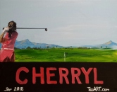 CHERRYL'S TEE OFF SWING2 Acrylic