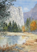 Yosemite's North Point Watercolor