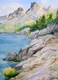 Silver Lake, CA Watercolor