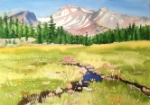 Mt Shasta Watercolor