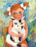 Girl and Cat Acrylic