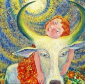 Girl with Cow Acrylic