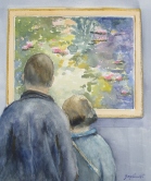 Monet at the deYoung Watercolor