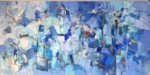 Dominique Caron's Library of Blues 36x72