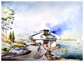 Boat House Watercolor