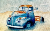Old Ride Watercolor