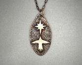 Bird Star Necklace #206 Bronze