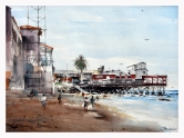 FISH HOPPER, Cannery Row, Monterey Watercolor