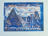 Piramide of Caius Callust Linocut