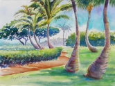Kings' Palms Watercolor