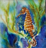 Sea Horse 2 Watercolor