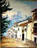Granada, Albaicin neighborhood Watercolor