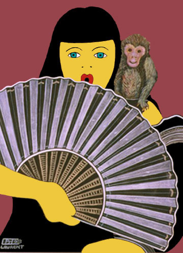 Fan Lady and Monkey