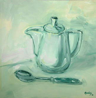White Pitcher and Spoon