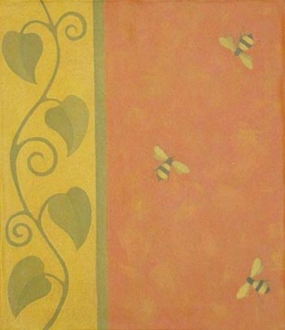 Three Bees Floorcloth