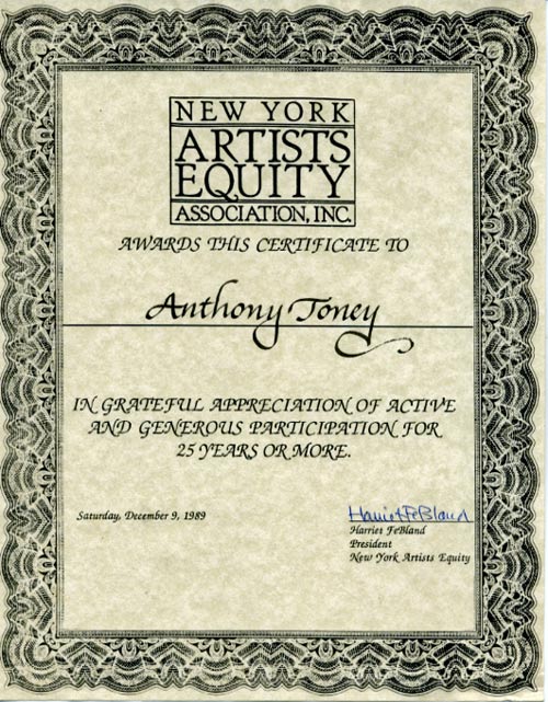 Artists Equity Award (1989)