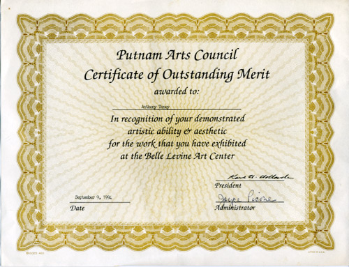 Putnam Arts Council Award (1994)