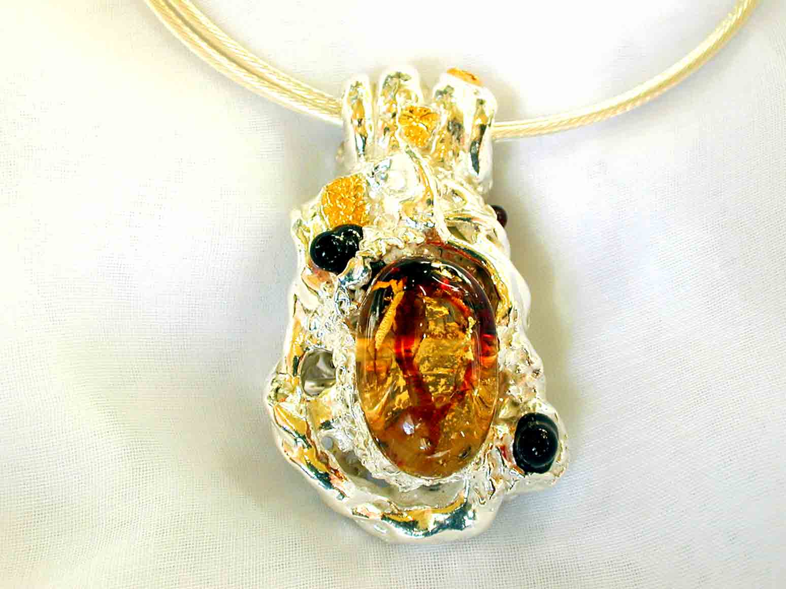 Glass Jewel in Reds & Ambers #1
