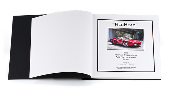 The Ferrari Testarossa Art Photography Book Title Page