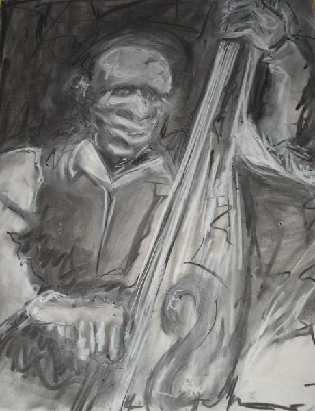 Bass Player Drawing