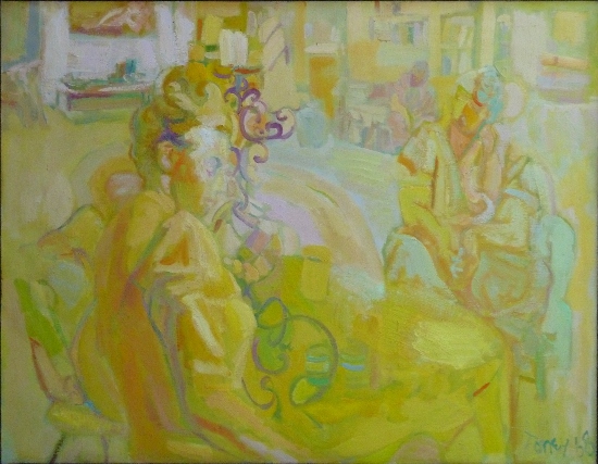 Untitled Interior with Figures (1968)