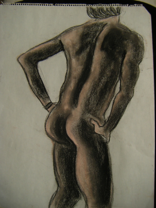 Male nude drawing
