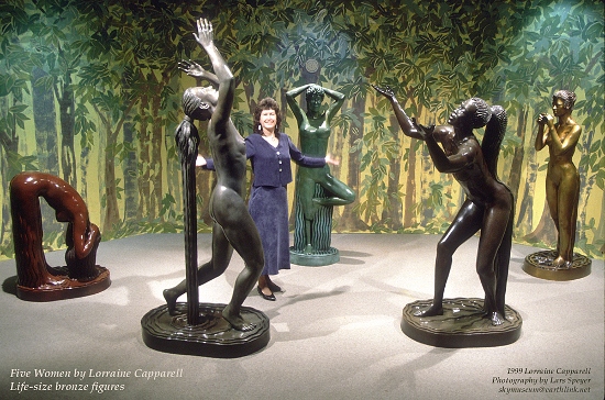 Lorraine Capparell's Five Women - Erato,  Yang, Tree of Life,  Yin,  Observer