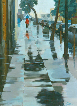 Rainy Sidewalk